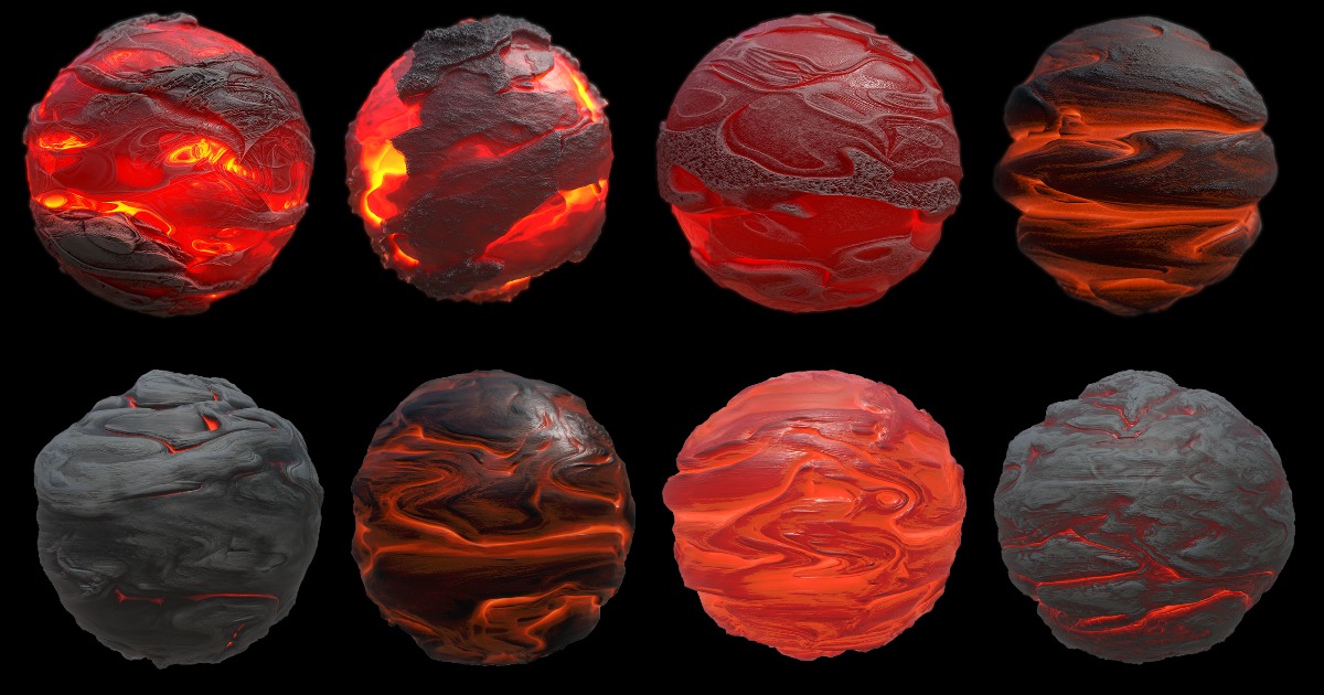 Lava Mega Material Pack | 2D Textures & Materials | Unity Asset Store