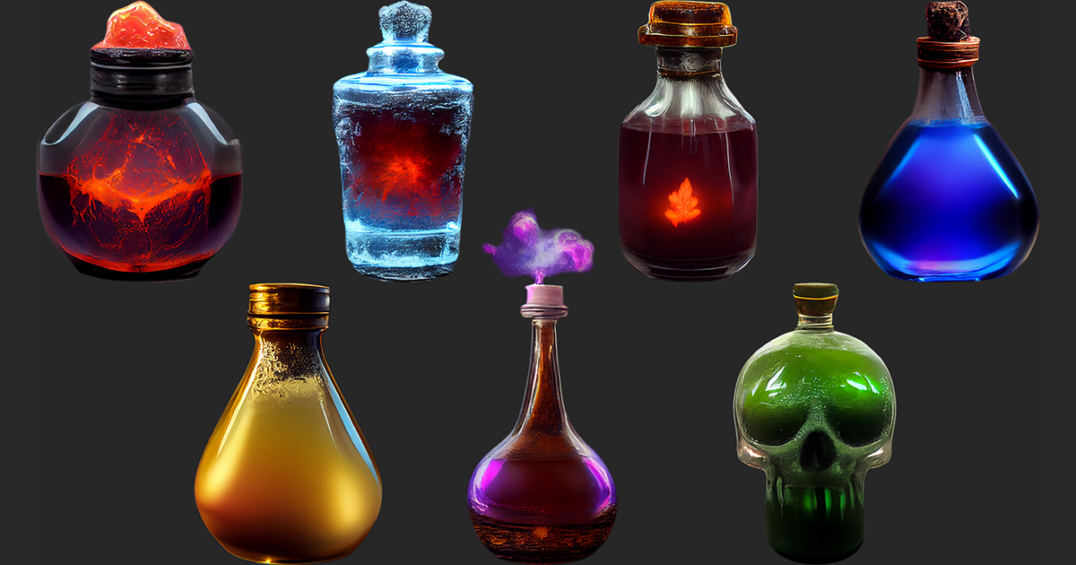 266 Fantasy Potions | 2D Icons | Unity Asset Store