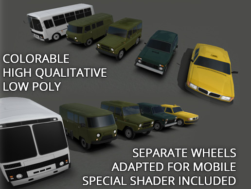 Rune's Low Poly Cars Pack 2 | 3D Land | Unity Asset Store