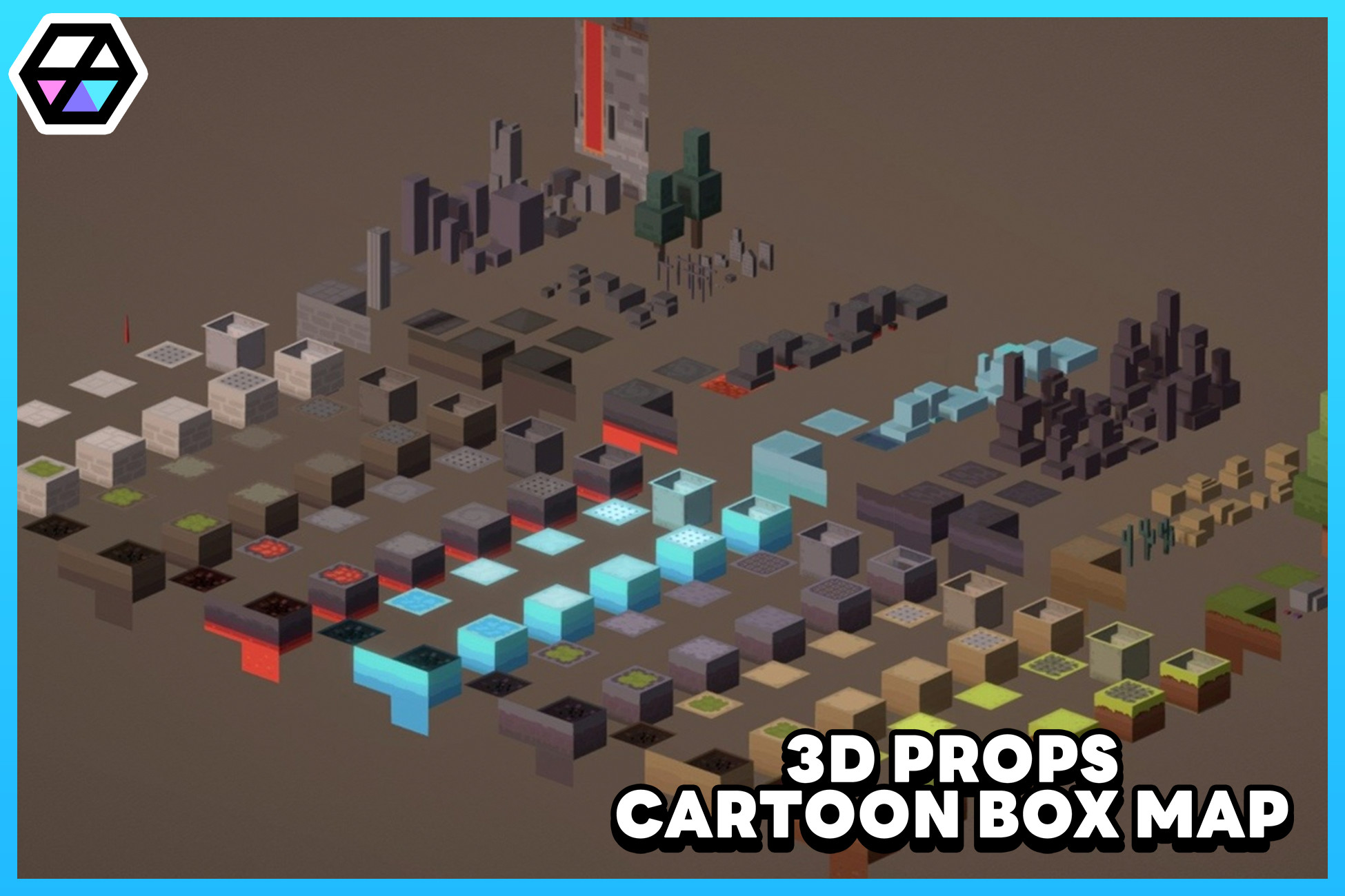 3D Props - Cartoon Box Map