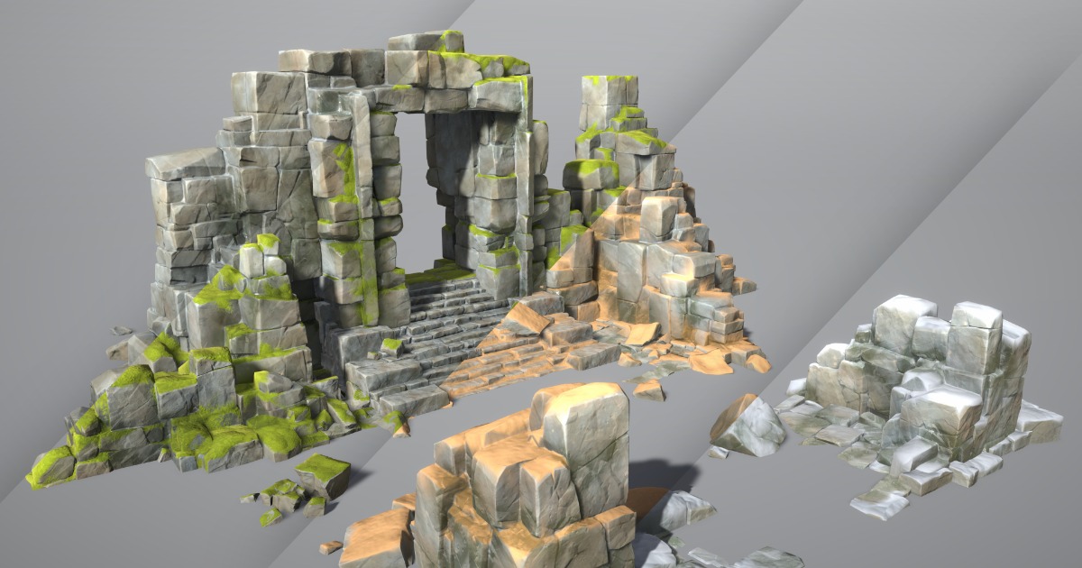 STYLIZED Temple Ruins - 3D Assets by FrostyFroggs | 3D Environments ...