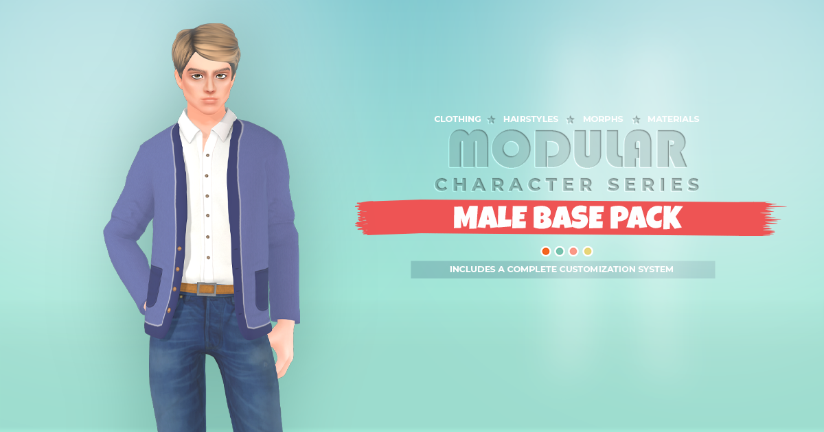 Modular Character Pack Modular Character: Stylized Male Base Pack | 3D 人形角色 | Unity Asset Store