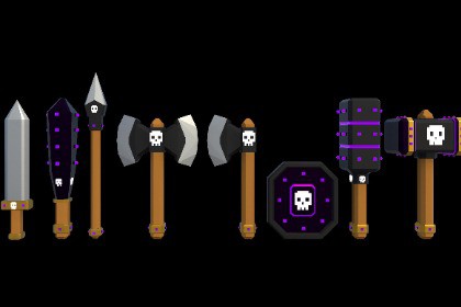Stylized Skull Weapons Pack