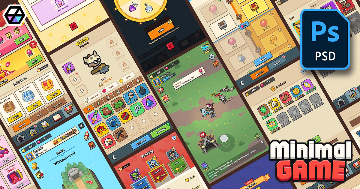 GUI Pro - Minimal Game Light(+PSD) | 2D GUI | Unity Asset Store