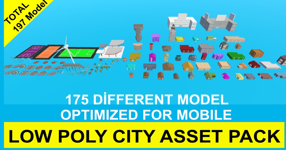 City Asset Unity Low Poly City Asset Pack | 3D Urban | Unity Asset Store