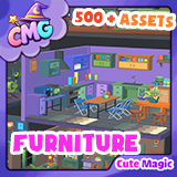 Cute Low Poly Furniture Pack - Colorful Interior Props