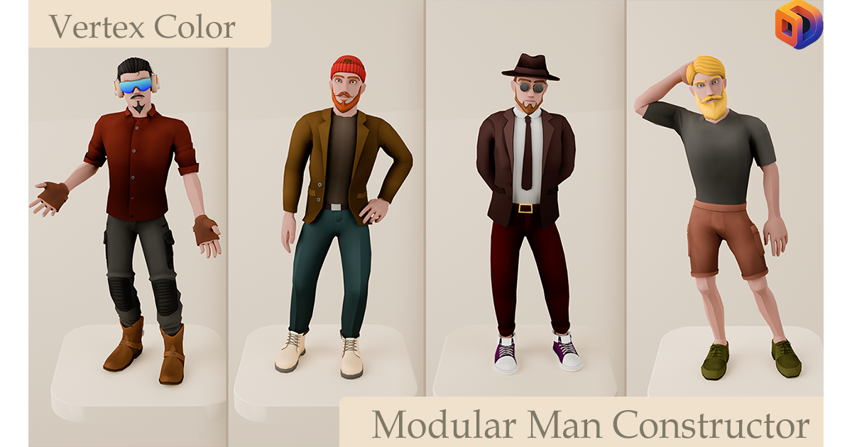 Modular Man Constructor | 3D Characters | Unity Asset Store