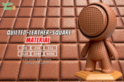 Quilted-Leather-Square_Material【Seamless 128～1K～4K】
