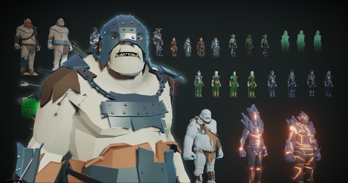 Low Poly Fantasy Races - LOWPOLY MEDIEVAL FANTASY SERIES | 3D ...