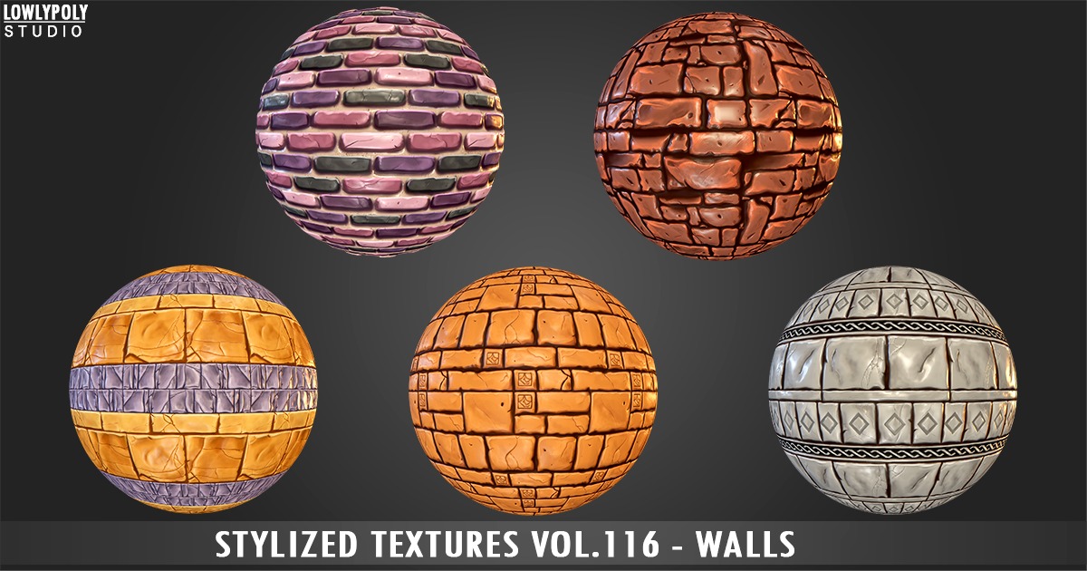 Walls Vol.116 - Stylized Textures | 2D Stone | Unity Asset Store