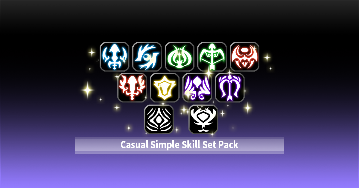 Skill Module Pack Casual Simple Skill Set Pack | 2D Icons | Unity Asset Store