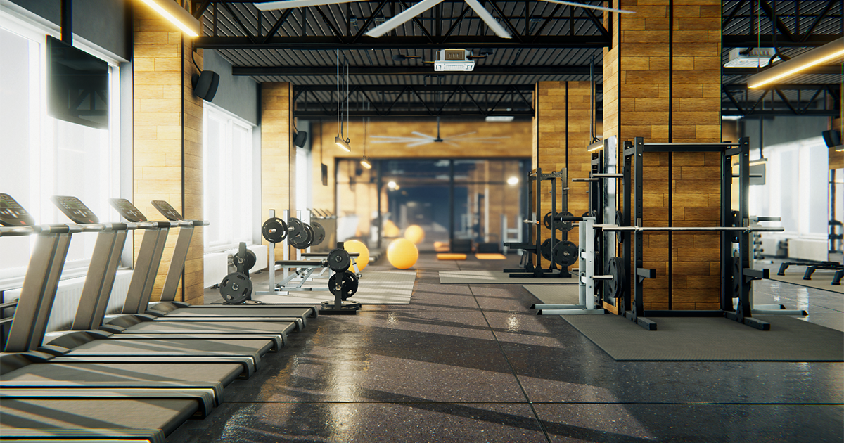Fitness club 3D Environments Unity Asset Store