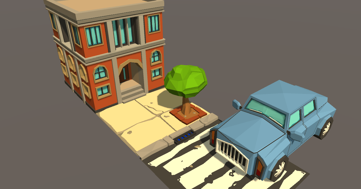 Lowpoly Free City Map | 3D Urban | Unity Asset Store