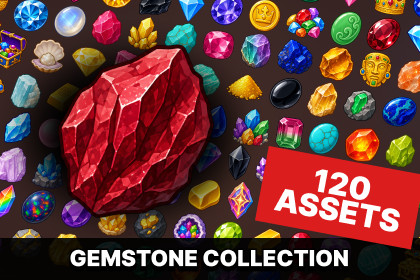 Gemstones Crystals Jewelry Gold Treasure Icons Pack