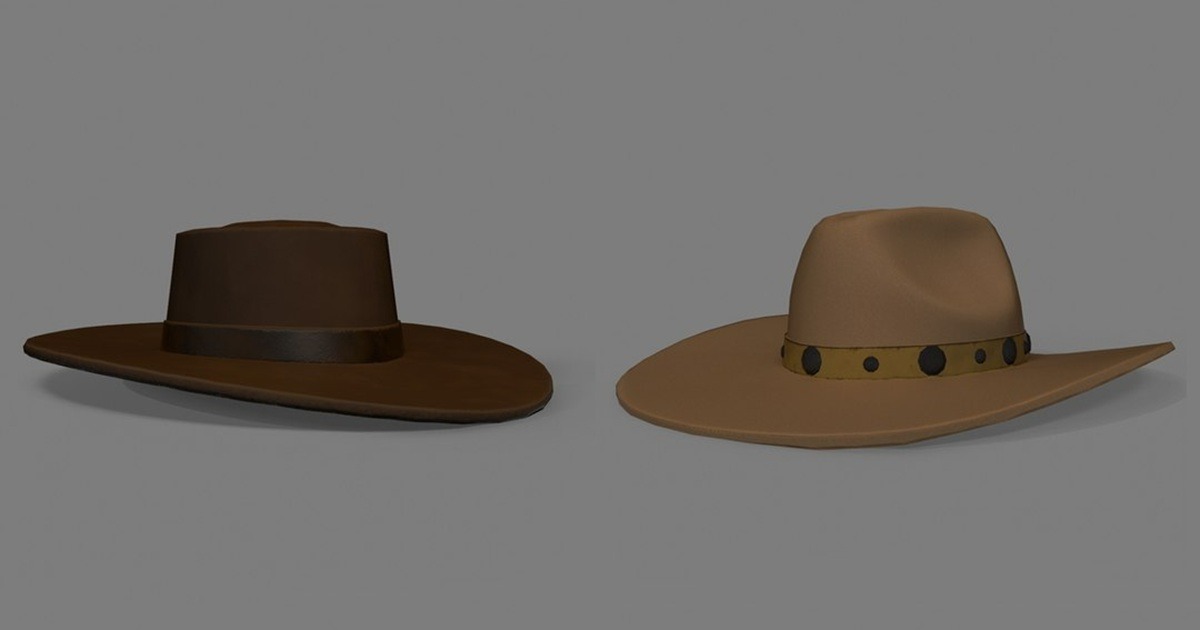 Cowboy Style Hats Pack | 3D Clothing | Unity Asset Store