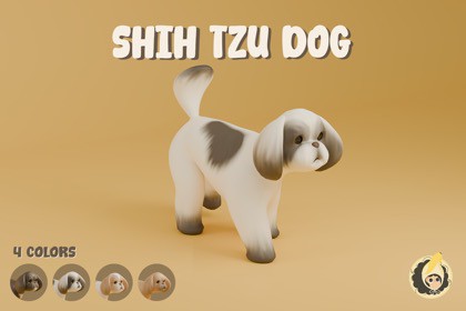 Animated Shih Tzu Dog