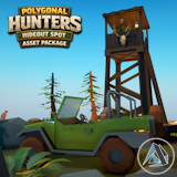 Polygonal Hunters Hideout Spot Asset Package