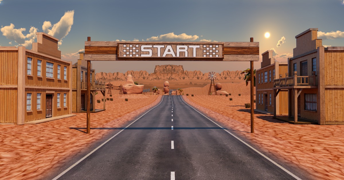 Desert Environment with Highway & Town – Game Ready | 3D Environments ...