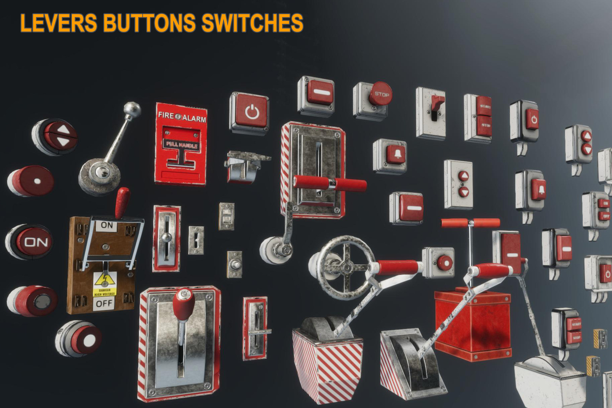 Levers, Buttons, Switches | 3D Props | Unity Asset Store