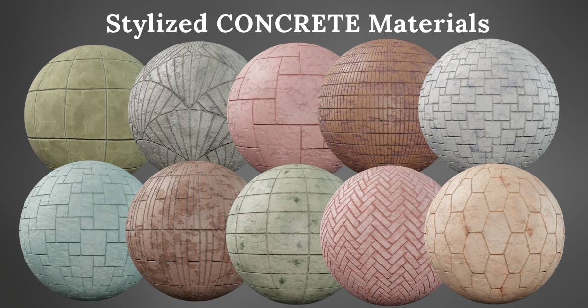 Stylized Concrete Materials | 2D Concrete | Unity Asset Store