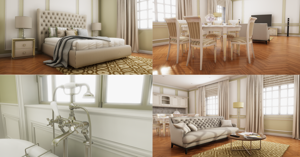 HQ Modern Classic Interior | 3D Environments | Unity Asset Store