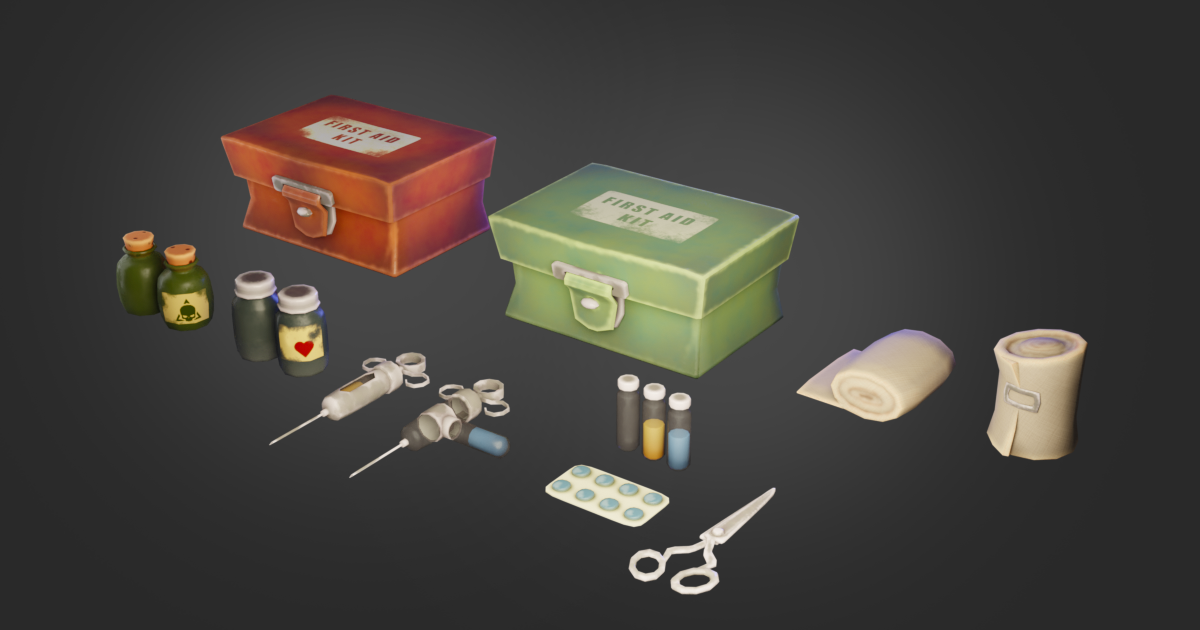 First Aid Kit Low-Poly Asset Pack | 3D Tools | Unity Asset Store