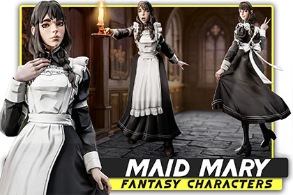 Maid - Housekeeper Mary- Stylized Fantasy Character