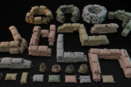 Post-Apocalyptic Sandbags & Fortifications Pack