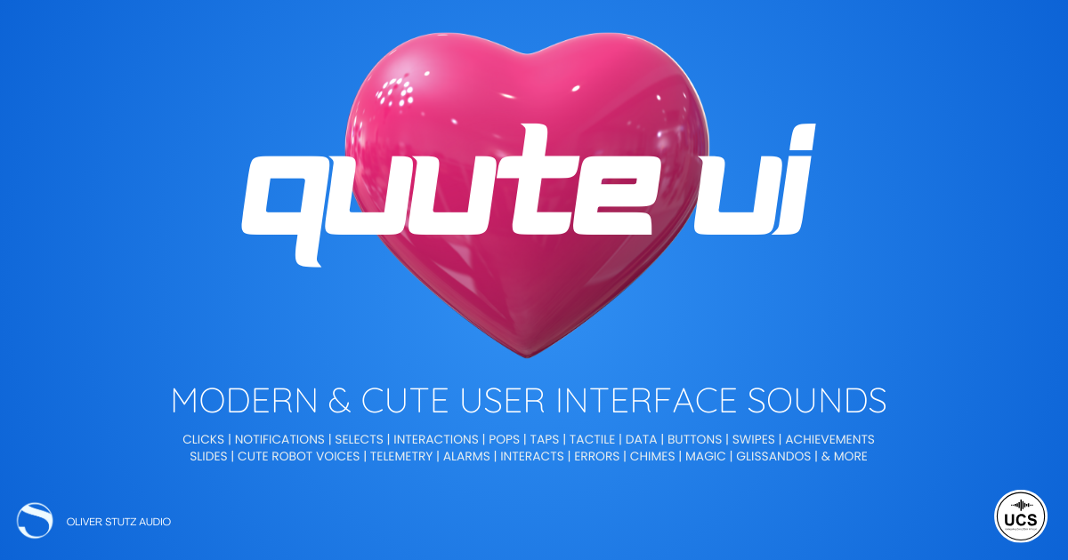 Quute UI - Modern & Cute User Interface Sounds | Audio Sound FX | Unity ...