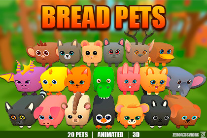 BREAD PETS - 20 Animated Mini Animals
