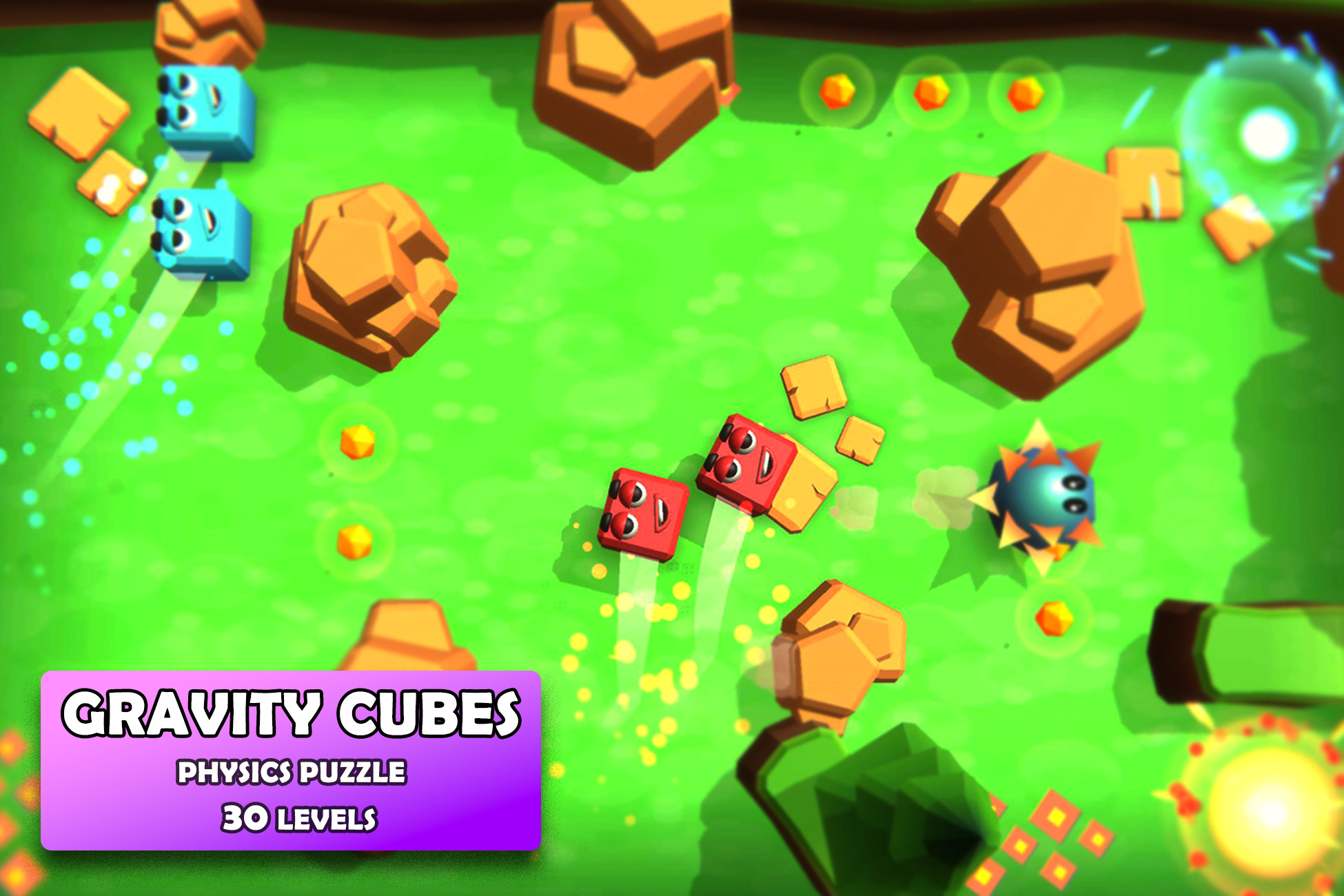 Cubes Gravity 3D - Game Template, image 1