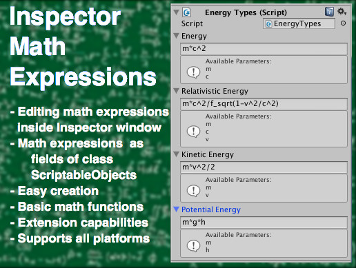 Inspector Math Expressions | Utilities Tools | Unity Asset Store