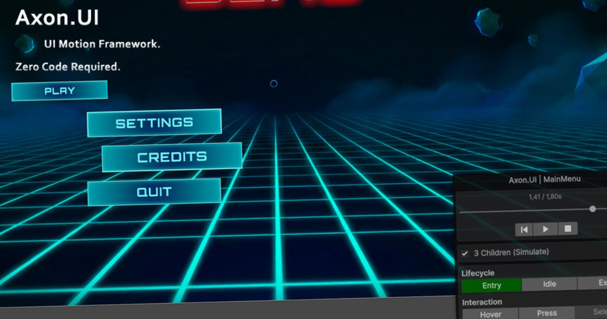 Hunner Framework Gui Axon.UI - UI Animation Framework | GUI Tools | Unity Asset Store