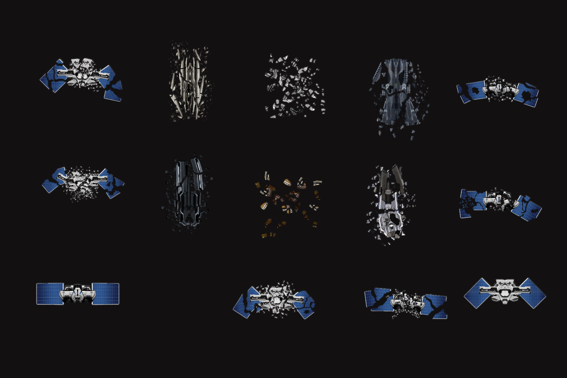 2D Space Debris + Satellites | 2D Textures & Materials | Unity Asset Store