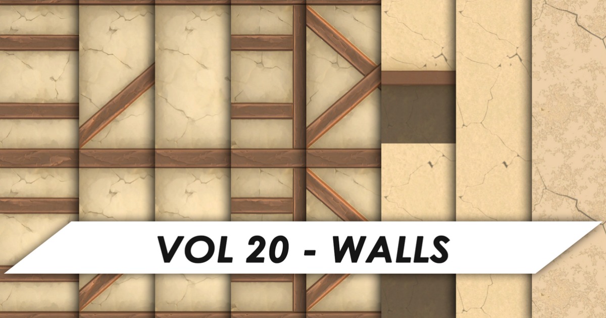 Stylized Textures - Vol 20 - Walls | 2D Textures & Materials | Unity ...