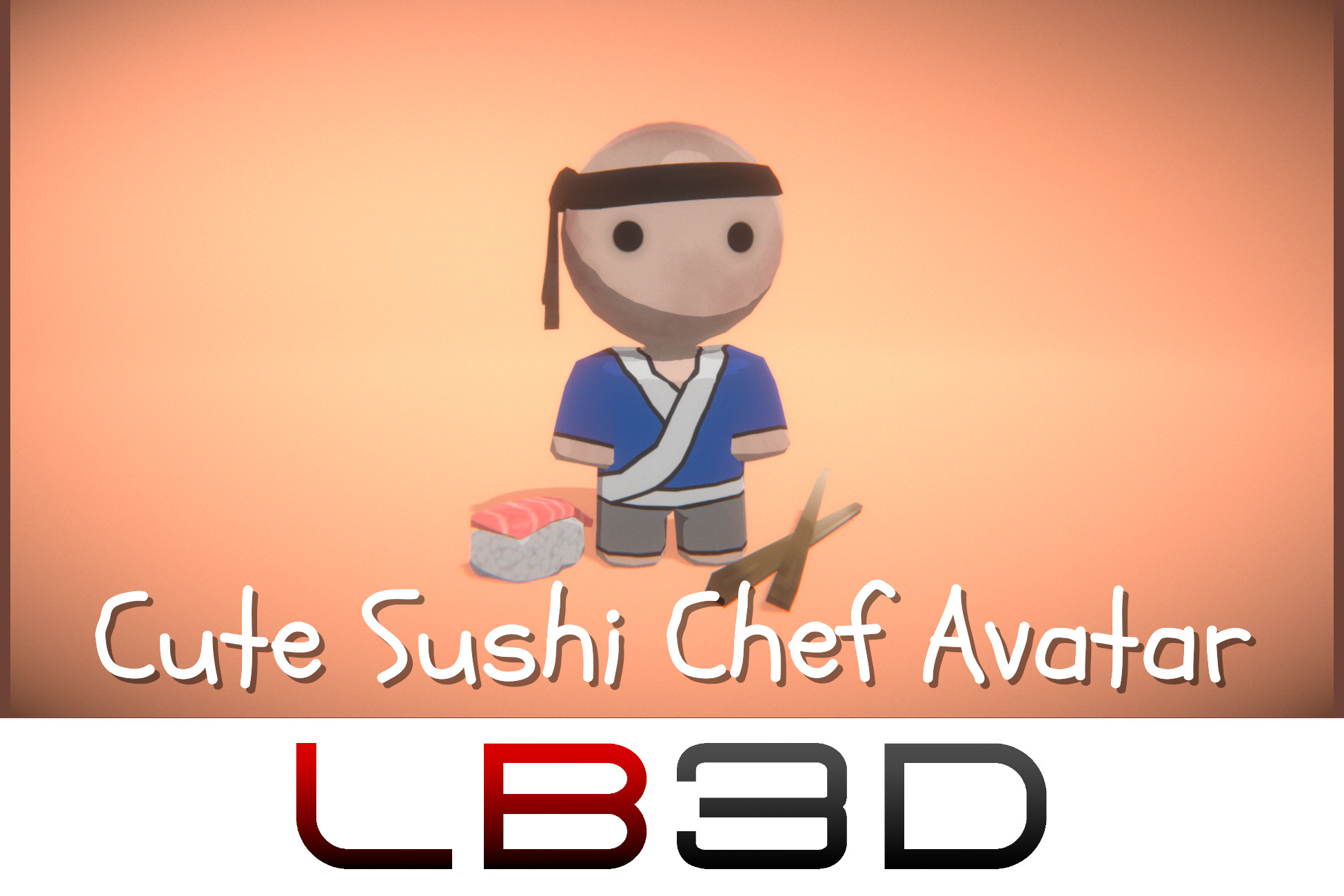 Cute Sushi Chef Avatar | 3D Characters | Unity Asset Store