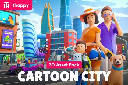 Cartoon City - Low Poly City 3D Models Pack