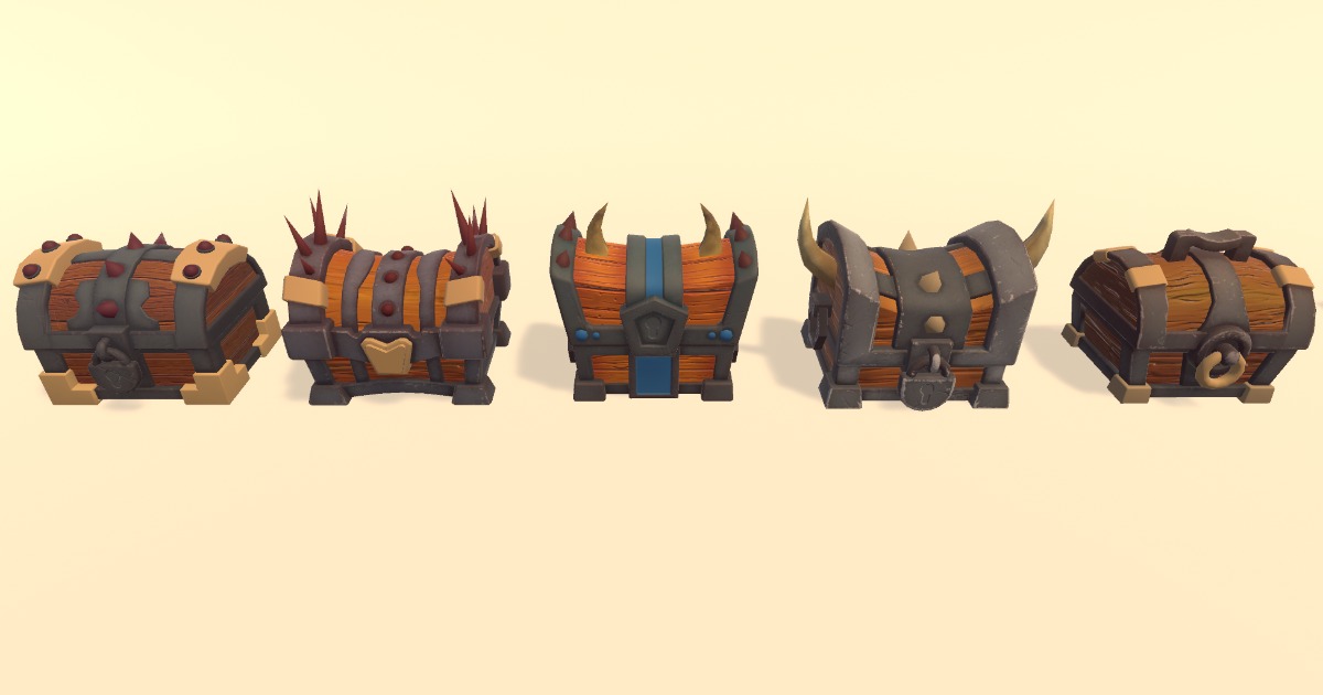 Stylized 3D Fantasy Low Poly Loot Equipment Inventory Prop Set Pack ...