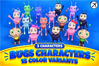 15 Insects Fully Rigged