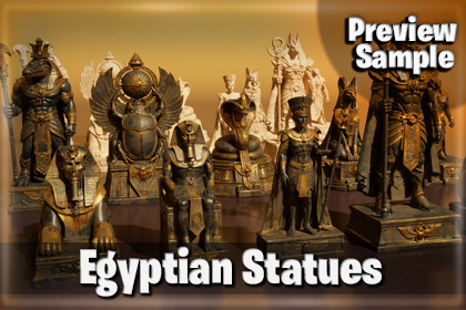 Free Sample - Egypt Statues (Egyptian Statues / Ancient Egypt Sculpture)
