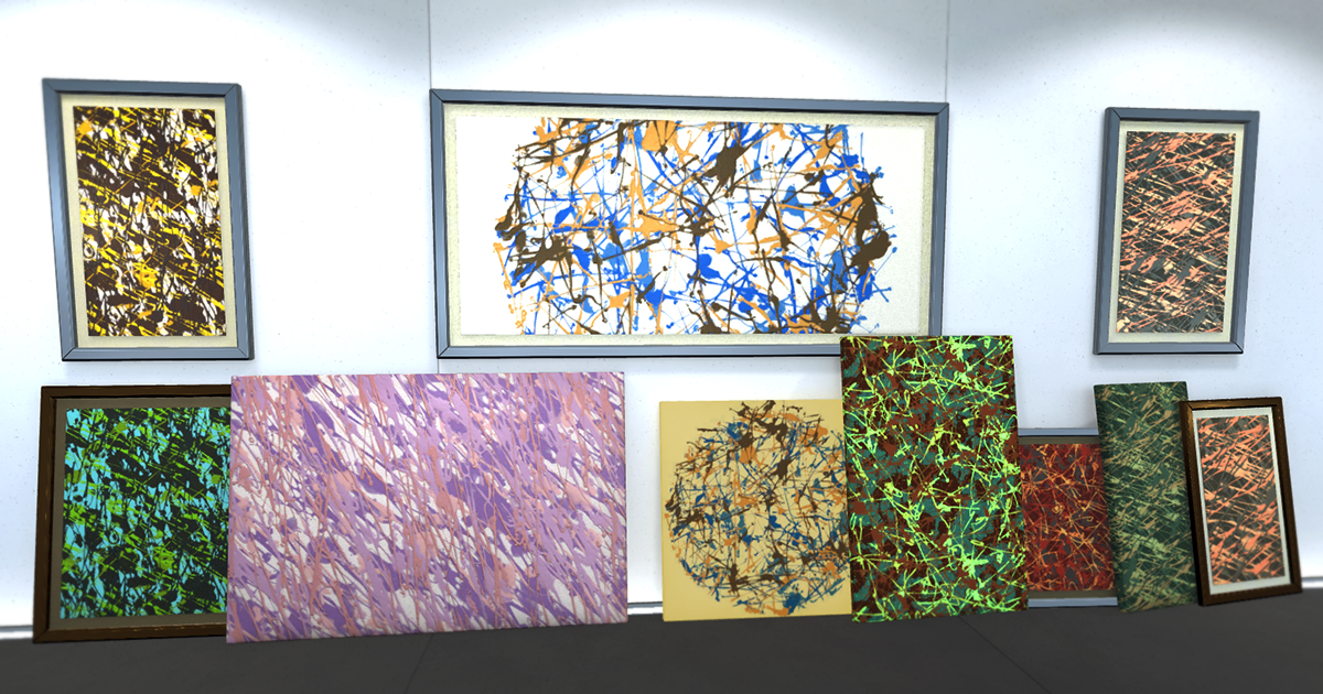 Unity Drawing Abstract Abstract Drip Paintings | 3D Props | Unity Asset Store