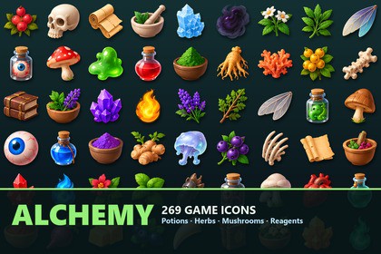 Alchemy Icons - Potions, Herbs & Reagents