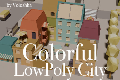 Colorful LowPoly City