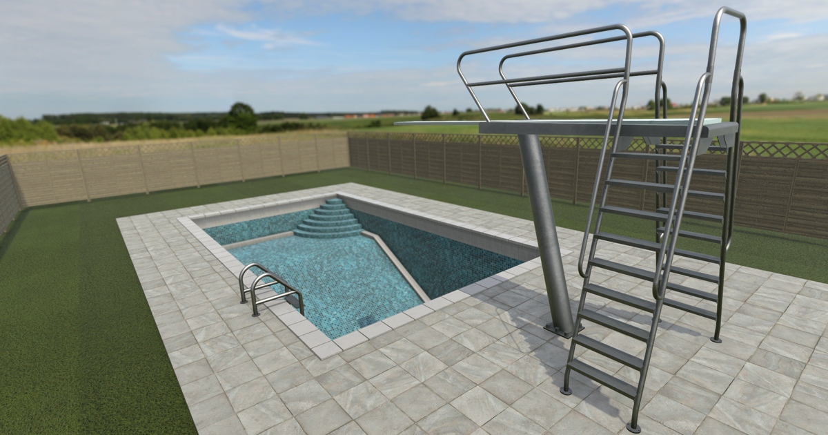 Outdoor Swimming Pool | 3D Exterior | Unity Asset Store