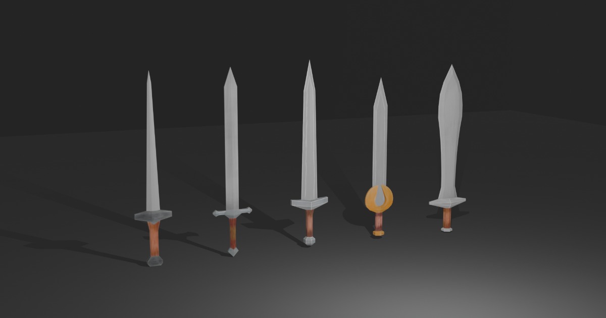 Low poly 3D sword pack | 3D Props | Unity Asset Store