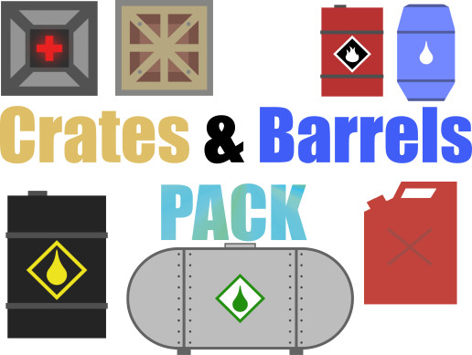 Crate Sprite Examples Crates & Barrels sprites pack | 2D Textures & Materials | Unity Asset Store