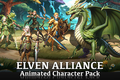 Elven Alliance - Animated 2D Character Pack (Spine 2d)