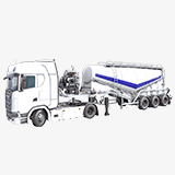 Chassis06 Cement Trailer 01 White URP HDRP Textures