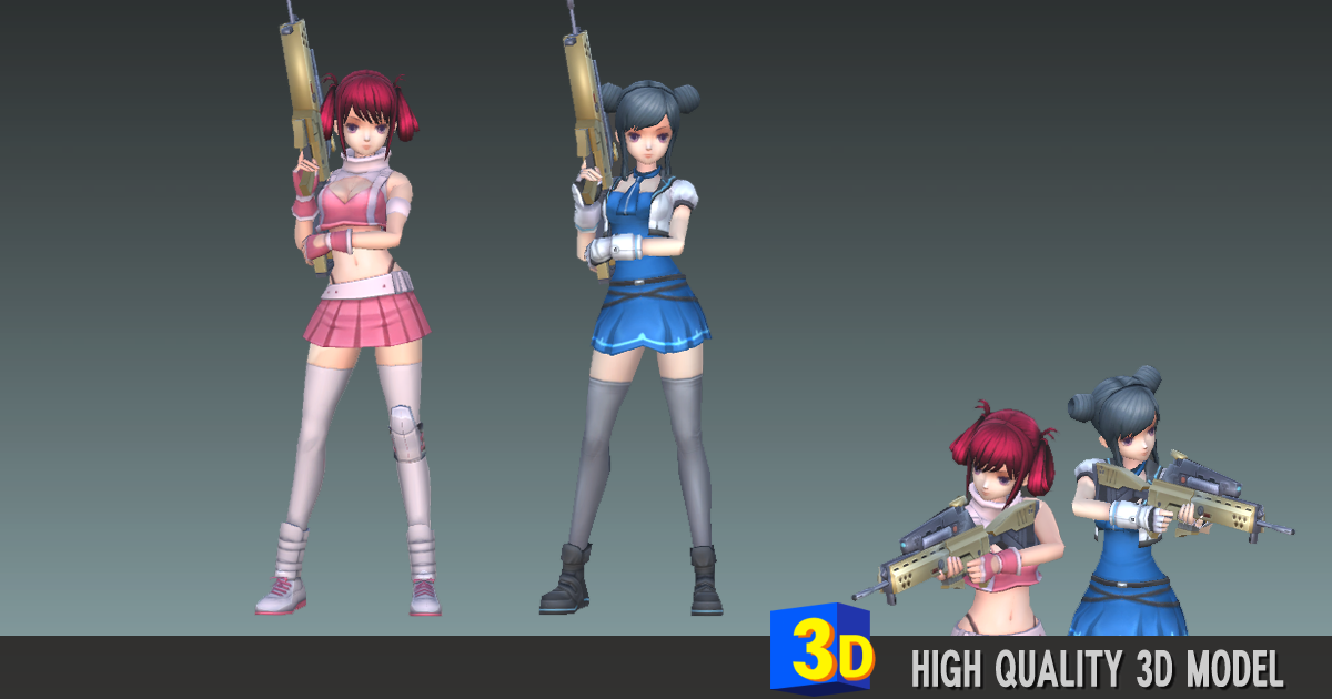 Girl Unity 3D Anime Girl | Characters | Unity Asset Store