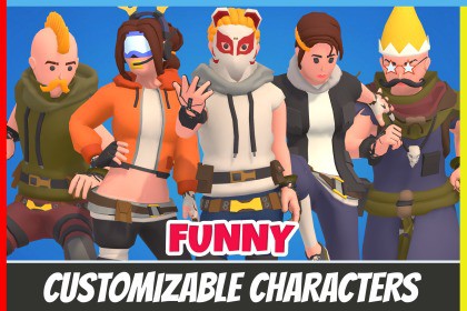 Customizable 3D Funny Characters Vol 3